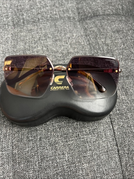 Carrera Accessories - Carrera Gold-Accented Sunglasses with Brown Gradient Lenses UV